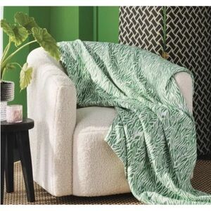 Sold NWT DVF X Target Diane Von Furstenberg Woven Twig Throw Green Blanket